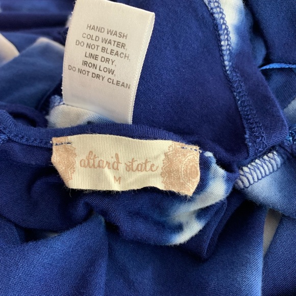 Altard State / Blue White Striped Tie Dye Tunic - Picture 7 of 8